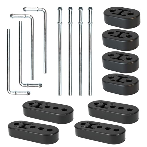 16PCS Rubber Exhaust Hanger Kit with Heavy Duty 2 Hole & 4 Hole - size: 16PCS