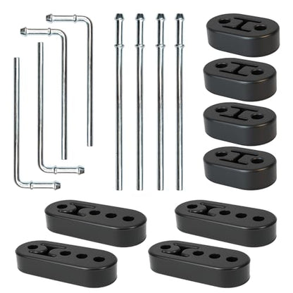 16PCS Rubber Exhaust Hanger Kit with Heavy Duty 2 Hole & 4 Hole - size: 16PCS