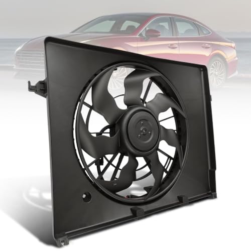 Engine Cooling Radiator Fan Assembly Fit for Hyundai Sonata 2011-2013 L4 2.4L, Kia Optima 2012-2013 L4 2.4L, Reference Number 621-477, 622630, 253803Q170, 253803R170, 253803R610, KI3115136 - size: 621-477, 622630