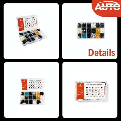 369Pcs Body Trim Clip Assortment Kit for Tesla Model 3 Model Y Car Retainer Clips Push Rivets Fasteners for Bumper Fender Liner Door Panel Liftgate Interior Exterior Trim Replacement
