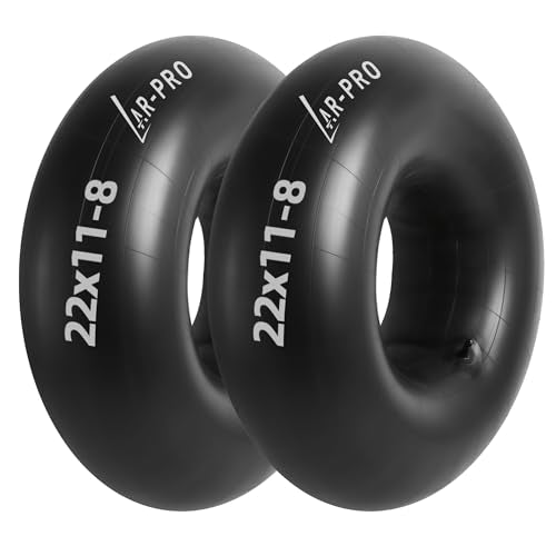 AR-PRO 22x11-8, 21x11-8 Inner Tubes with TR13 Straight Valve Stems for ATV, Lawn Tractor, Garden Trailer, Golf Cart, Snow Blowers, and More - Made from Durable Butyl Rubber (2-Pack) - size: 22x11-8,TR-13