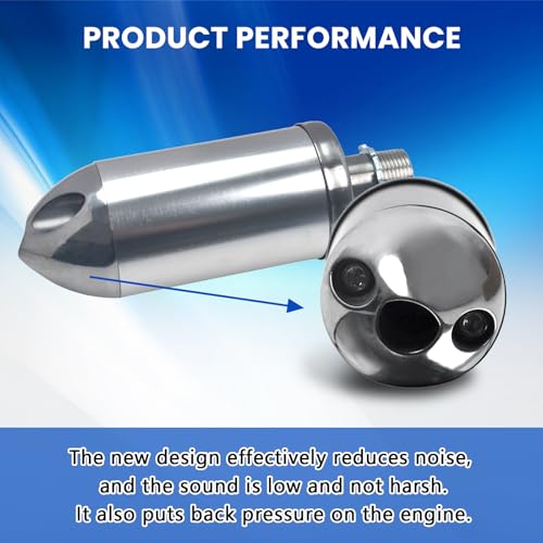Exhaust Muffler Silencer For Predator 212cc 196cc For Coleman CT200U Silver - color: silver