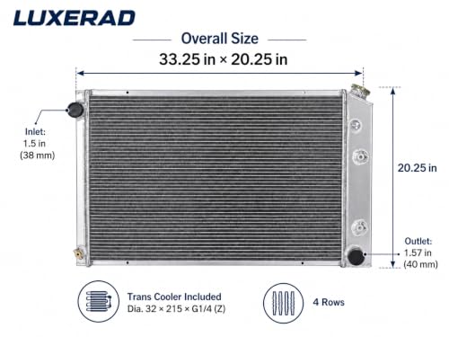 4 Rows Aluminum Radiator for 1978-1991 Che vy Blazer GMC Jimmy - size: 67