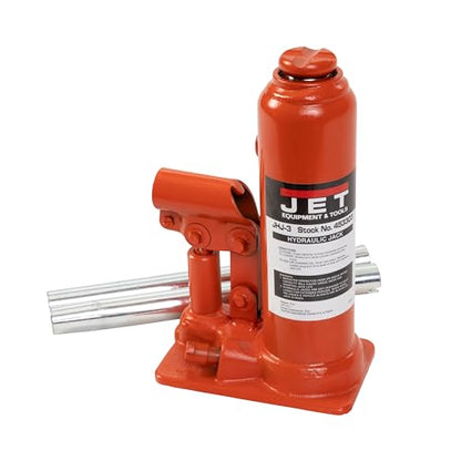 JET 3-Ton Hydraulic Bottle Jack w/Handle (JHJ-3) - size: 3 Ton