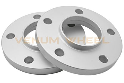 Staggered Kit 10mm & 12mm Thick Hub Centric Wheel Spacers 5x112mm 66.56 Hub Bore W204 + 20 14x1.5 Black Ball Seat Lug Bolts