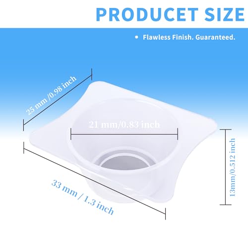 4PCS Airbrush Paint Cup Strainers - Durable PP Filter Screens for Crafts & Painting, 1.30" x 0.98" with 0.83" Holes, White
