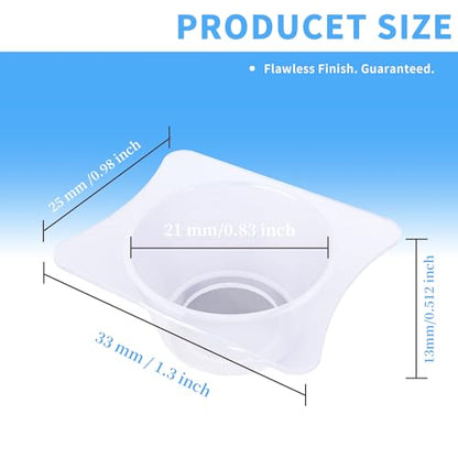 4PCS Airbrush Paint Cup Strainers - Durable PP Filter Screens for Crafts & Painting, 1.30" x 0.98" with 0.83" Holes, White