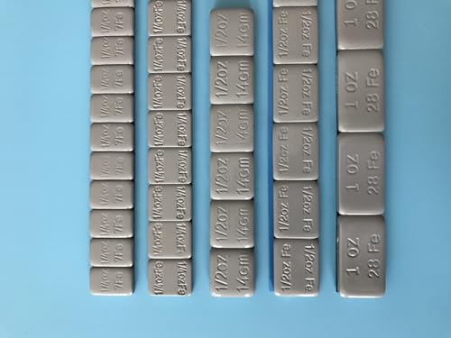 1/2oz, 0.5oz, Grey, Adhesive Stick on Wheel Weights, EasyPeel Type. Cars, Trucks, SUVs, Motorcycles, Low Profile 288pcs