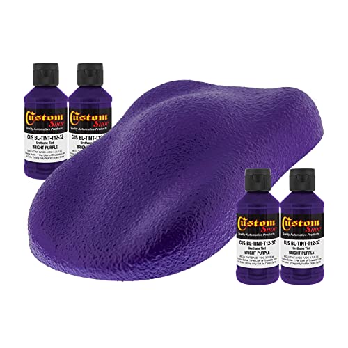 Custom Coat 3 Ounce, Bright Purple, Bed Liner Tint Concentrate, 4 Pack - color: Bright Purple, size: 3-Ounce (Pack of 4)