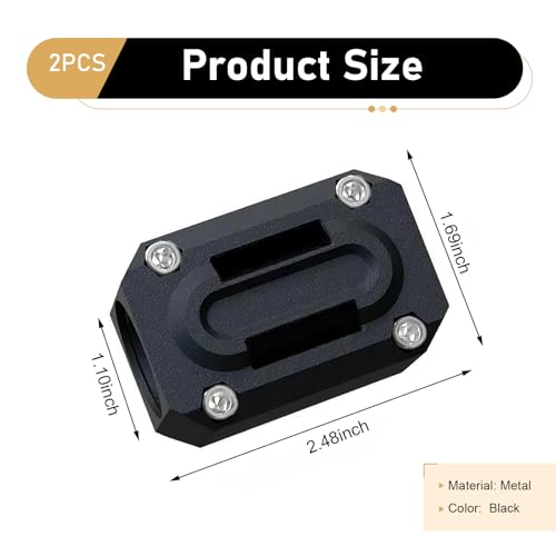 2 PCS Motorcycle Engine Guard Bumper, 22mm 25mm 28mm Crash Bar Slider, Drop Protection Anti-Collision Shock Absorbing Frame Protector, Universal for Most Motorcycles (Black)