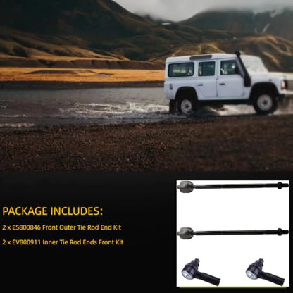 Outer Inner Tie Rods for Ford Escape 2009-2012 ES800846 EV800911 - size: ES800846 EV800911