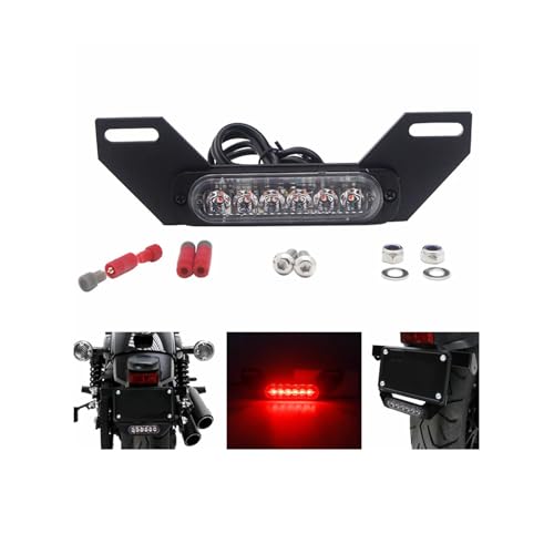 Universal B6 Dual License Plate LED Brake Light For motorcycle