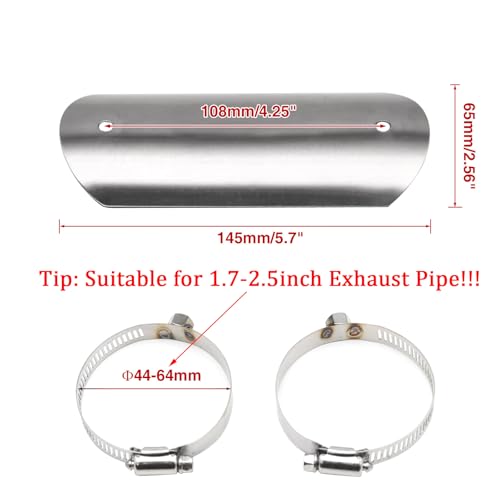 Exhaust Heat Shield Muffler Pipe Heat Cover Protector Guard Imitation Carbon Fiber Stainless Steel (D) - size: D