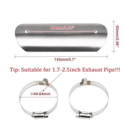 Exhaust Heat Shield Muffler Pipe Heat Cover Protector Guard Imitation Carbon Fiber Stainless Steel (D) - size: D