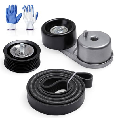 Belt Tensioner Serpentine Belt Idler Pulley Kit #38378 36222 - size: for Frontier/NV1500/Xterra 2005-2021