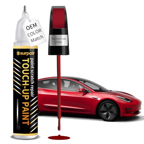 Red Multi-Coat PPMR Touch up Paint for Tesla Car Scratch Remover Pen - color: Red Multi-Coat (PPMR)