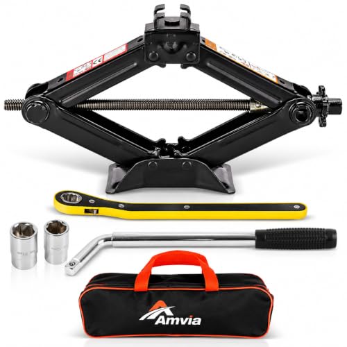 Car Jack Kit 3 Ton Scissor Jack with Lug Wrench for Cars SUVs Trucks Vans - size: Scissor Jack 3 Ton + Lug Wrench