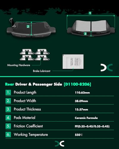 SCITOO Brake Kits,Drilled Slotted Brake Rotors Ceramic Disc Brake Pads Set - size: 31412+D1094 & 31410+D1100 [4+8PCS]