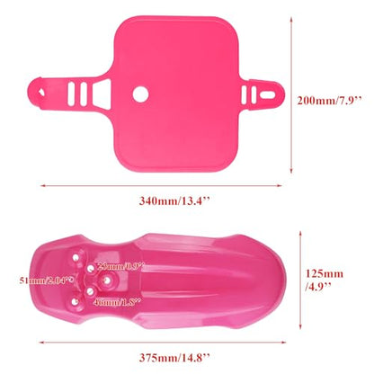 PRO BAT 7 PCs CRF50 Plastic Fender Kit with Fork Suspension Guard Cover - color: Pink