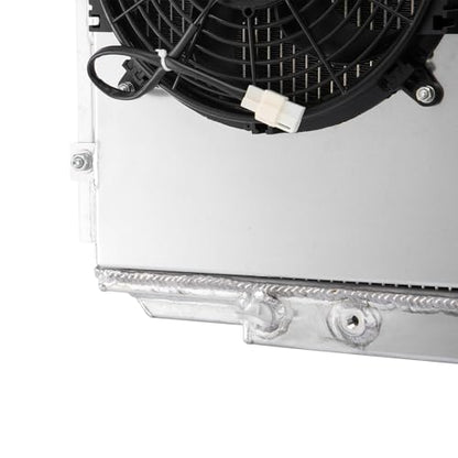 Radiator Compatible with 1967-1970 Ford Mustang Ranchero Fairlane Mercury Cougar 1968 1969 3.3L 4.1L 4.7L 5.0L 5.8L 6.4L 7.0L L6 V8, 3 Row Aluminum Shroud+Fan Kit