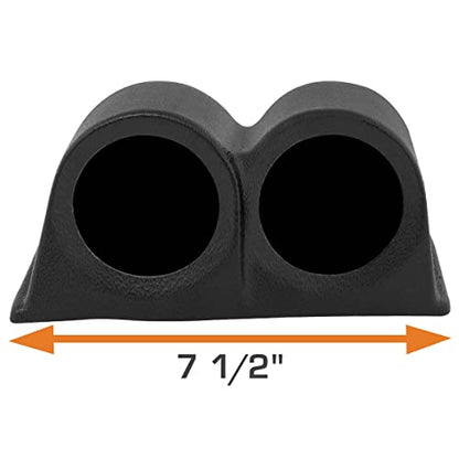 GlowShift Universal 60mm Black Dual Dashboard Gauge Pod Holder