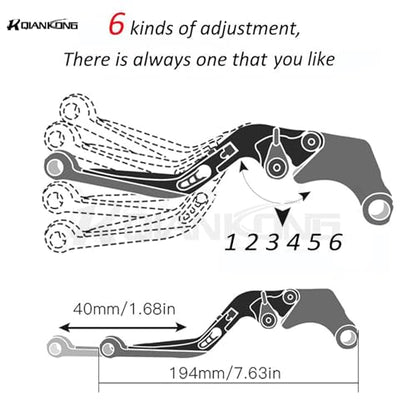 Z900 Motocycle Brake Clutch Levers Set Foldable Extendable - color: Brake Clutch Levers-green+black