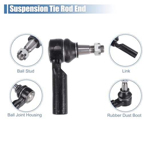 X AUTOHAUX 6pcs Front Inner Outer Tie Rod Ends Kit Suspension Steering Tie Rod End for Dodge for Ram 1500 2006-2010 for Ram 1500 2011-2012 Drag Link No.ES80574/EV800098