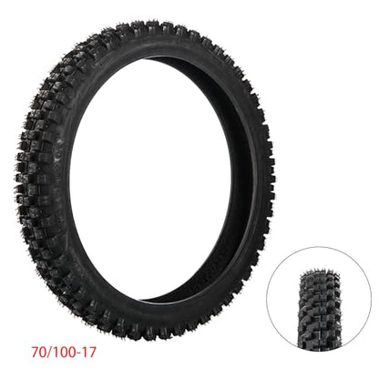 Front Tire 70/100-17, 2.50/2.75-17" Inner Tube for 110cc 125cc 140cc 150cc Coolster TaoTao Apollo RFZX18 CRF80R KLX125 KLX140 RM80 YZ80 YZ85 TTR125 Coolster Pit Dirt Bike Off Road Motocross Heavy Duty - size: 70/100-17"