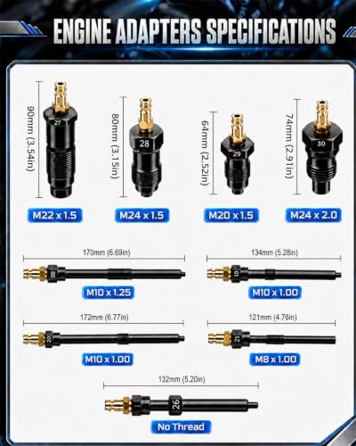 47PCS Compression and Leak Down Tester Kit for Diesel & Petrol
