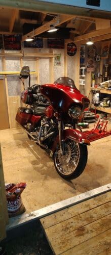 TOFR 21x3.5 16x3.5 Chrome Fat Spoke Wheels For Harley Touring Baggers 84-08 - color: Chrome, size: Front:21x3.5 Rear:16x3.5