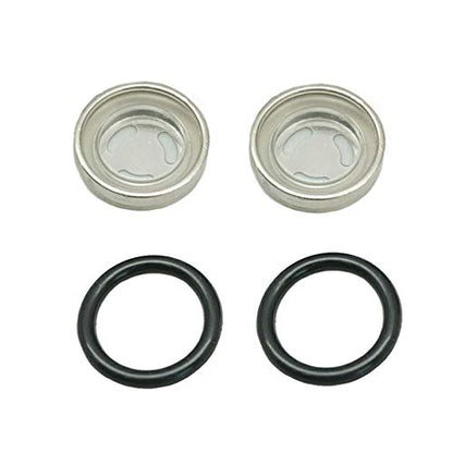 2 Sets 18mm Sight Glass Lens Gasket Repair Kit Motorcycle Front Rear Brake Clutch Master Cylinder