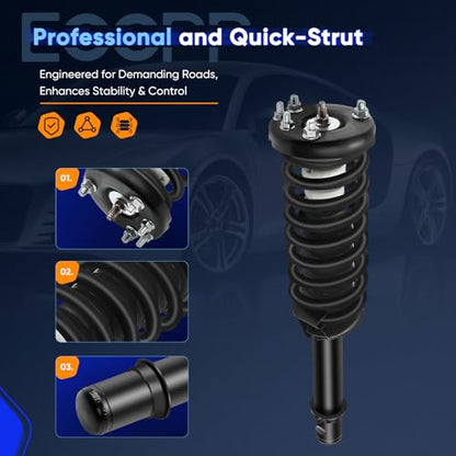 ECCPP 2pcs Front Complete Strut Assembly for Honda for Accord 2003-2007 - size: 172123