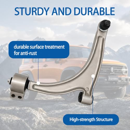 Front Lower Control Arm with ball joint Assembly Passenger Driver Side Suspension Kit for 2004-2012 Chevrolet Chevy Malibu Pontiac G6 Saturn Aura K620179 K620180-8pc Set