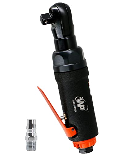 Workpad Compressed Air Ratchet Wrench 9.5 mm 3/8 Inch Mini Type 180 mm Lightweight 650 g Maximum Torque 54 N.m