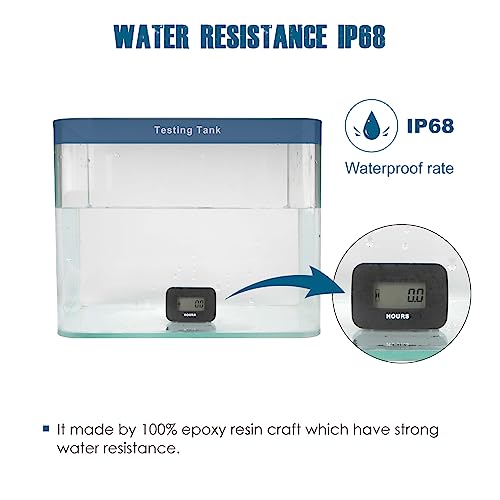 Runleader RL-HM038AG Digital LCD Hour Meter AC/DC 5V to 277V Maintenance