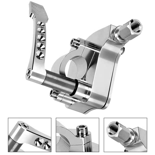 7/8 Universal Billet Thumb Throttle Lever Control Assembly CNC ATV Fit for YAMAHA Banshee Raptor 350 660 700 HD TRX 400EX 250R 450R Suzuki LTR450 250 500 LTZ400 250 500R Kawasaki - Sliver - color: Silver