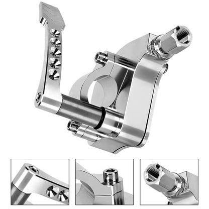 7/8 Universal Billet Thumb Throttle Lever Control Assembly CNC ATV Fit for YAMAHA Banshee Raptor 350 660 700 HD TRX 400EX 250R 450R Suzuki LTR450 250 500 LTZ400 250 500R Kawasaki - Sliver - color: Silver