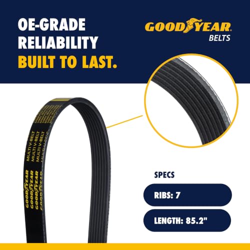 Goodyear Belts 1070852 Serpentine Belt, 7-Rib, 85.2" Length