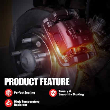 2pcs Rear Brake Caliper with Bracket Replaces 18-B5002 18-B5003 - size: 18-B5002+18-B5003