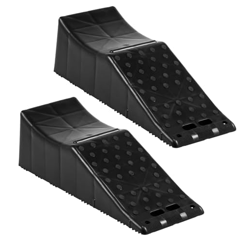 2 Piece Tandem Wheel Ramp, Portable Car Service Ramp, 5.5in Tire Lift Trailer Wheel Jack RV Flat Tire Ramp, for Routine Tire Replacement Repairs
