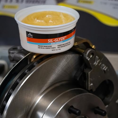 AGS Automotive Solutions SIL-Glyde 12 oz Tub Silicone Based Brake Assembly Lubricant for Eliminating Disc Brake Squeal - Moisture Proof, Heat Resistant, Rust and Corrosion Protector - size: 12oz