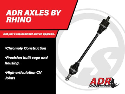 SuperATV ADR Axle Compatible with Polaris RZR 800 S, Constructed with Chromoly Steel, High Articulation CV Joints, Precision Built Cage and Housing, Greater Performance than OEM, See Fitment