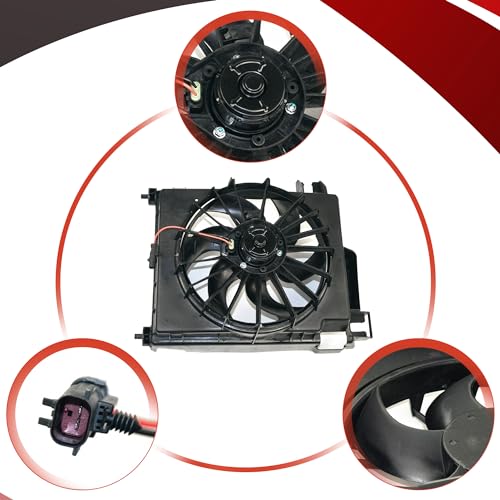 Partsflow Radiator A/C Condenser Cooling Fan Compatible With 2002-2008 Dodge Ram 1500 For 2003-2007 Dodge Ram 2500 3500OE#620-035 5093760AA - color: For Dodge Ram
