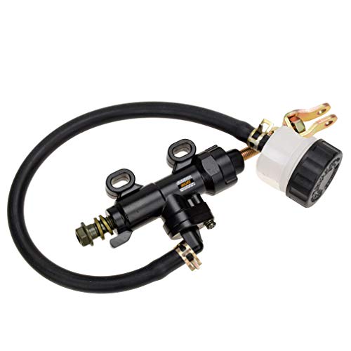 HIAORS Rear Brake Master Cylinder Reservoir Replacement for Yerf Dog GX150 150cc 3206 4206 3209 Coleman KT196 Go Kart ATC-250R Chinese 70cc 90cc 110cc 125cc Quad 4 Wheeler Pit Dirt Bike Parts Black - color: Black