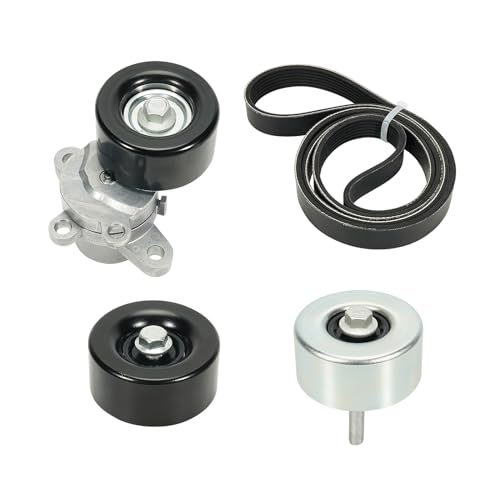 Engine Drive Belt Tensioner Idler Pulley Serpentine Belt Kit Compatible with Nissan Maxima 3.5L V6, 2009-2015#Replace 11955JA10D 7PK1705 11925JA11A 11925JA100 with One Year Quality Assurance