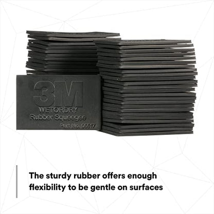 3M Wetordry Rubber Squeegee 05517, 2-3/4 in x 4-1/4 in, Comfort Fit - size: 1
