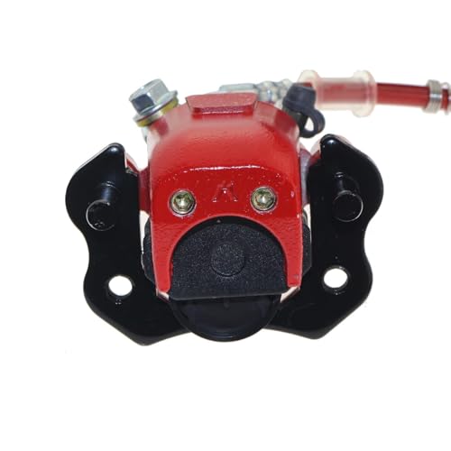 PRO BAT Rear Brake Master Cylinder Caliper With Disc Rotor Assembly - color: Red