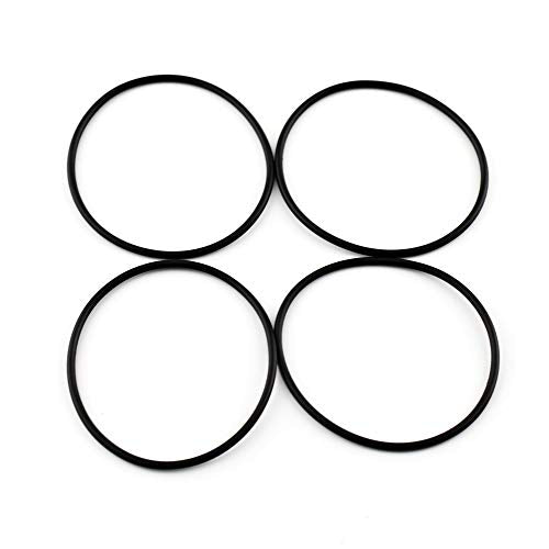 RTRHINOTUNING 50mm(1.97in) Black Wheel Center Cap Rubber O-Rings Set of 4 for Caps with 50-100mm Clip to Clip Diameter