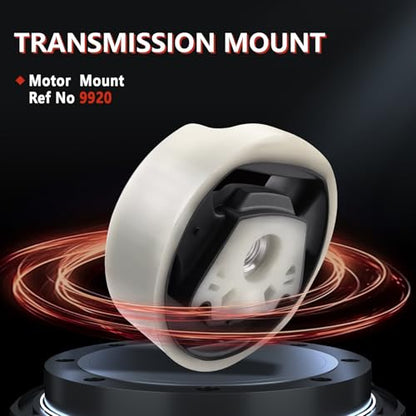 Engine Motor and Transmission Mount Kit Compatible with Q3 2015-2018 2.0L L4 &Volkswagen Tiguan 2009-2017 2.0L L4 & Tiguan Limited 2018 2.0L L4 Turbocharged OE:A6966 9920 9816 A6960HY 9705