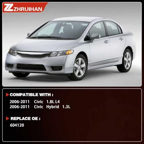 409 Stainless Steel Rear Exhaust Muffler Compatible for 2006-2011 Civic 1.8L and 2006-2011 Civic Hybrid Sedan 1.3L-Including Gasket and Bolt kit，Repklace OE :604120 EPA - size: 2006-2011 Civic 1.8L
